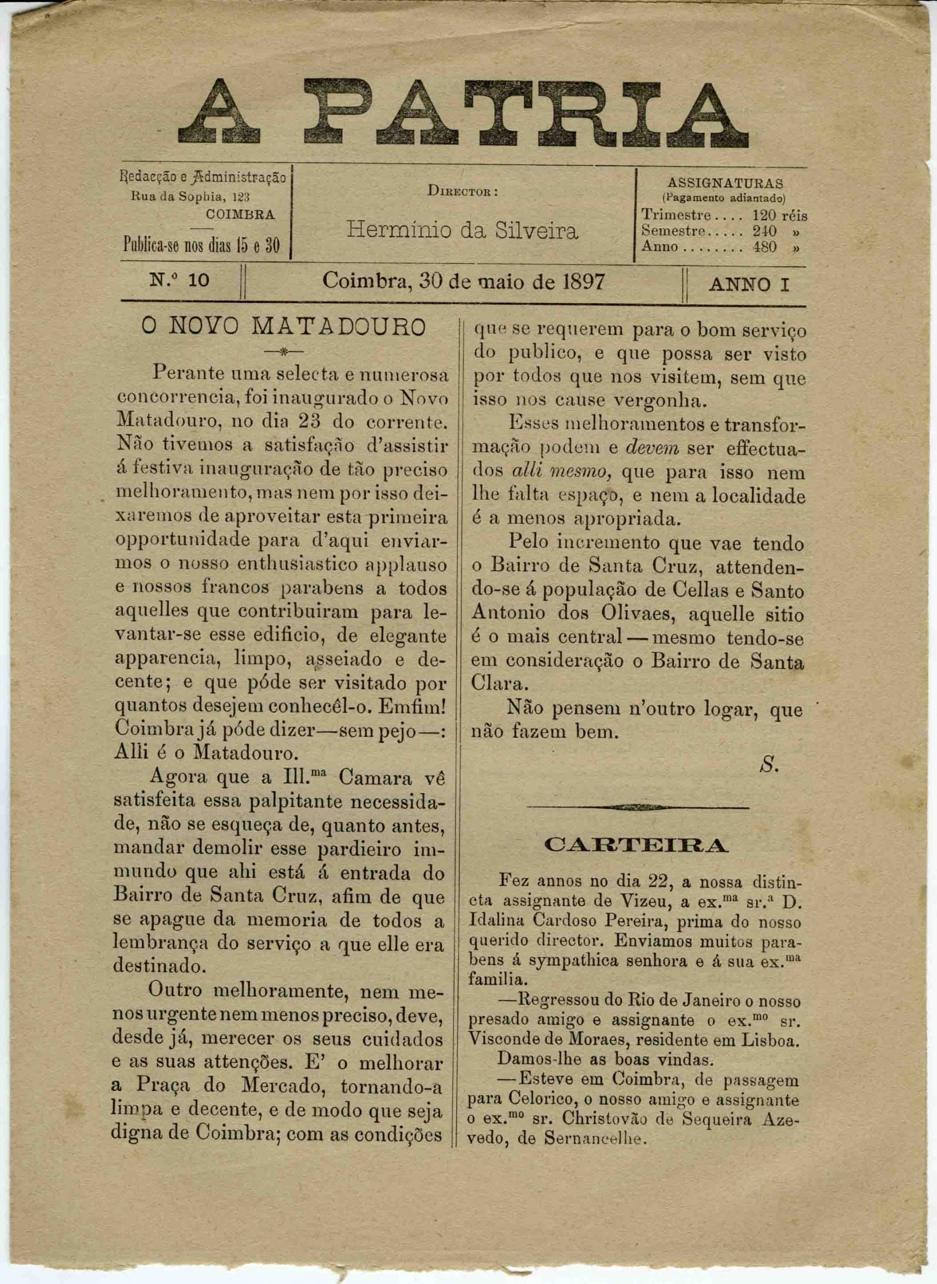 A Patria, ANNO I, nº 10