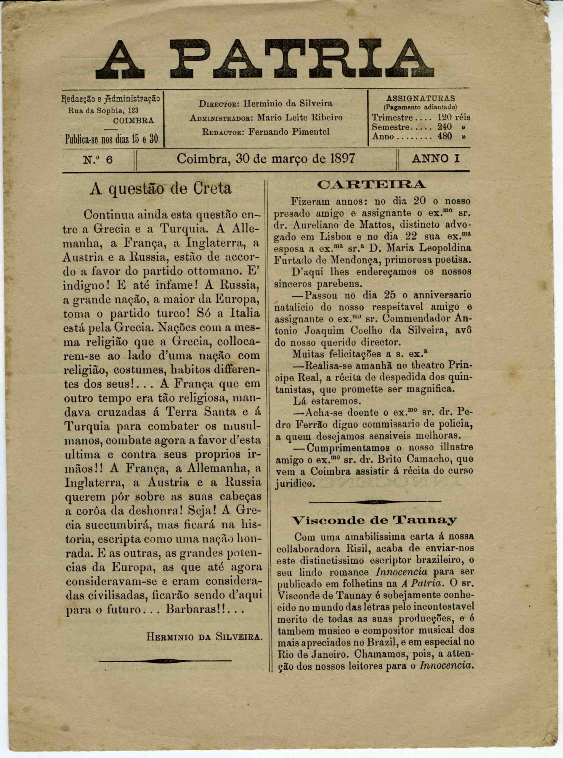 A Patria, ANNO I, nº 6