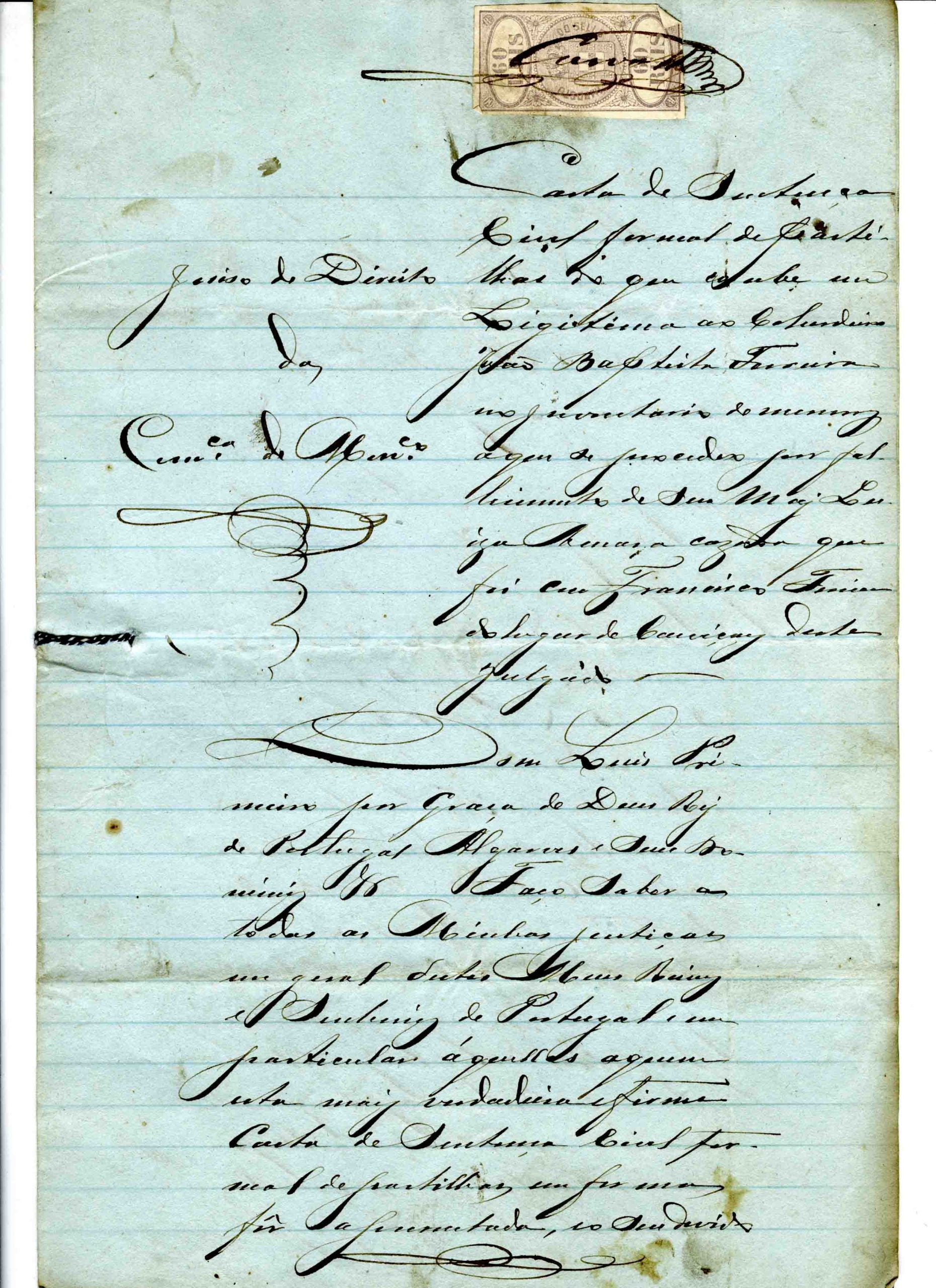 Carta de Sentença, João Baphista Ferreira, 1887, 4 folhas