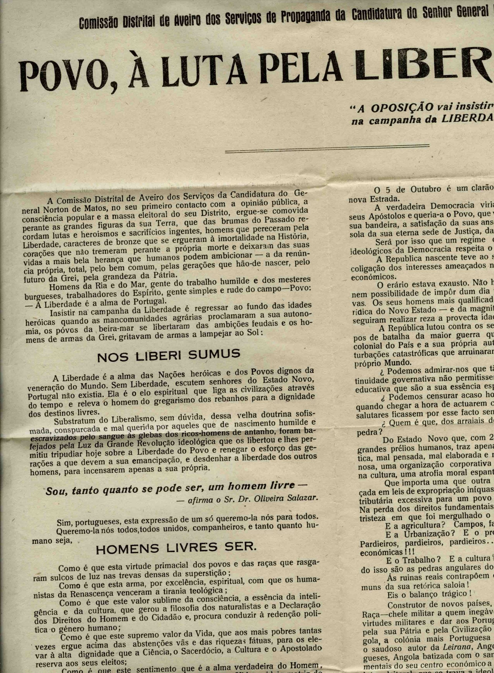 Povo à Luta pela Liberdade