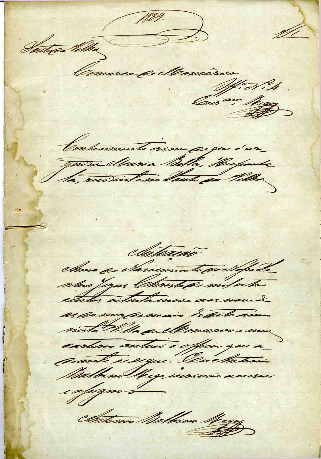 Processo contra Maria Bella Hespanhola, 1889, 21 folhas